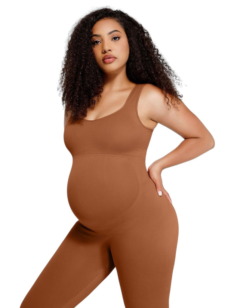 Maternity Shapewear Jumpsuit - Mocha