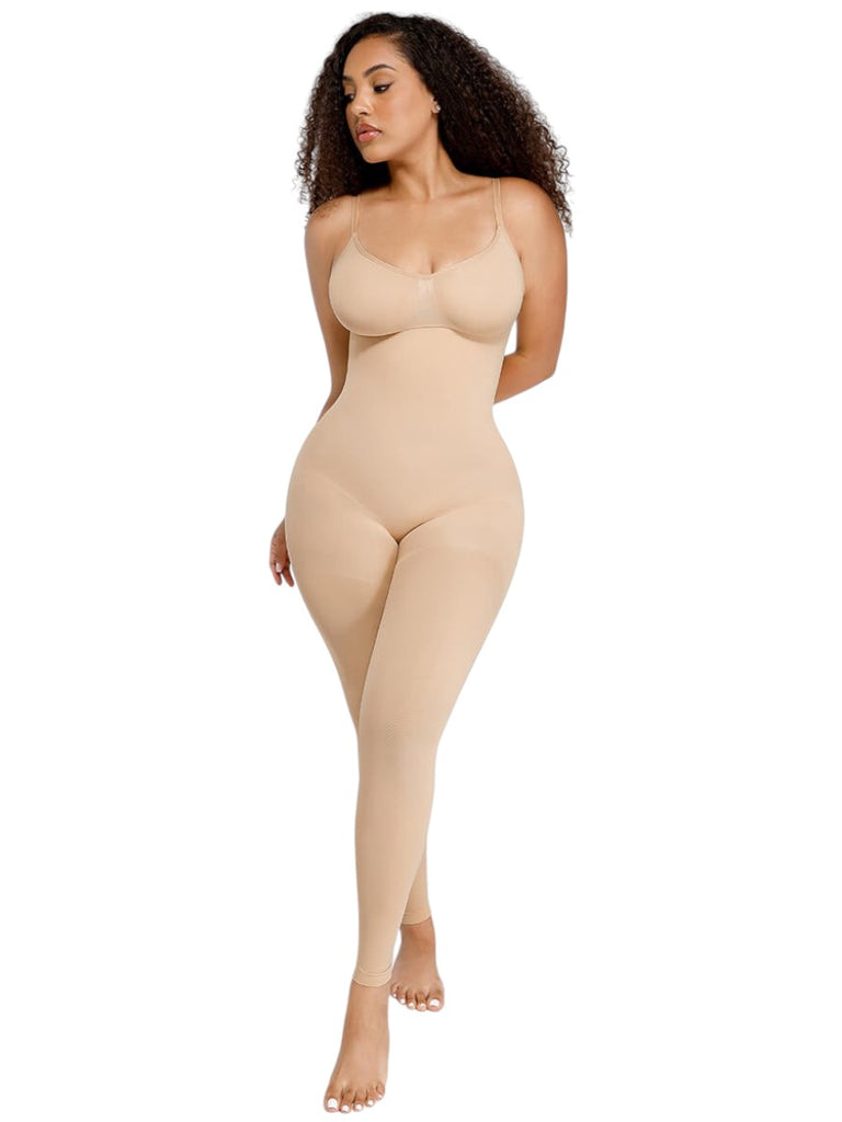 Seamless Full-Length Shapewear Bodysuit - Nude