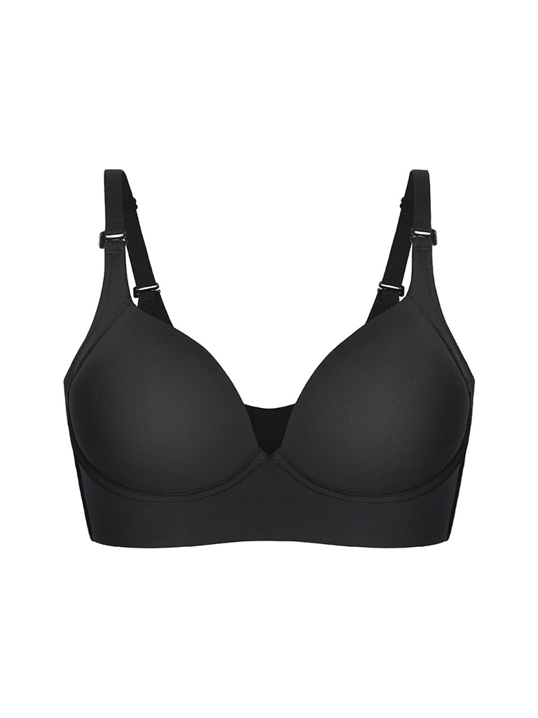 UPLADY 8532 EXTRA FIRM HIGH COMPRESSION FULL CUP PUSH UP BRA (Size: 32B/S,  Color: Black)